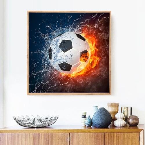 5d Full Square /round Diamond Painting Football Diamond Embroidery Cartoon Picture Rhinestone Handmade Diamond Mosaic