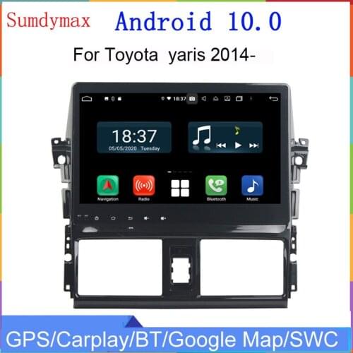 TDA 7851 octa core 4g ram 64g rom android 10 car multimedia player for yaris vios 2013 2014 2015 car audio stereo gps navi