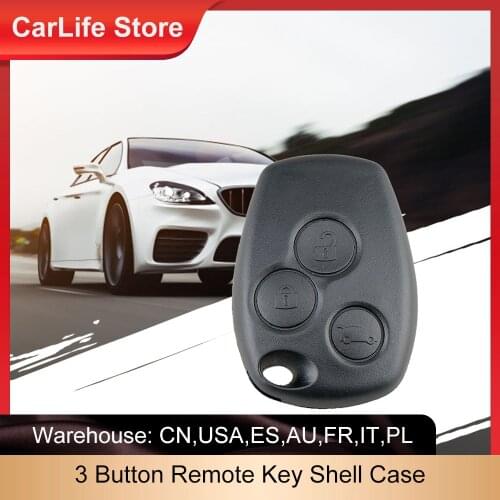 3 Button Remote Key Shell Case Without Blade for Renault Logan Sandero Clio Fluence Vivaro Master Traffic