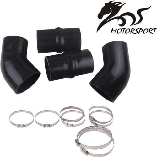 Black Silicone Intercooler Boot Kit For 5.9L 94-02 Dodge Upgraded For Cummins