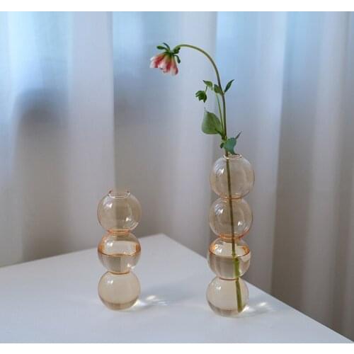 Flower Vase for Table Decoration Living Room Decorative Vase Decor Table Ornaments Desktop Tabletop Glass Vase