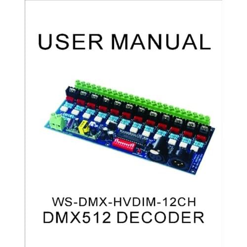 DMX-HVDIM-12CH 50HZ 12channels 5A/12CH Dimmer DMX512 Decoder DMX dimmer AC110V-220V High voltage For incandescent lights lamp