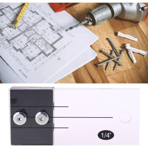 Dowel Jig Acrylic Hardened Steel Pocket Hole Jig 1/4 Inch Drill Guide Locator