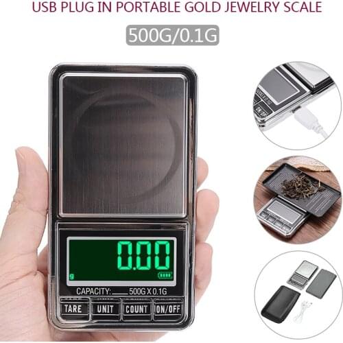 Mini Precision Digital Scales 500g X 0.1g For Gold Gemstones Silver Scale Jewelry Weighting Electronic Scales