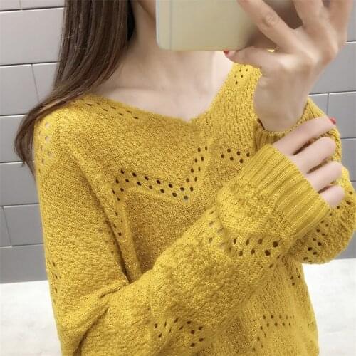 Feitong Women's V-Neck Pullovers