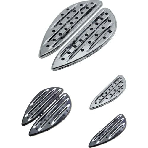 Chrome Front Driver Floorboards Foot Pegs Stretched Pedal For Harley Touring Road King Glide Softail Dyna Street FLH FLST FLD