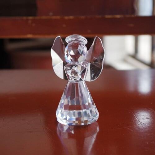 Crystal Angel Figurines Glass Craft Lovely Crystal Angle Ornament Glass Angel Paperweight Home Table Decor Great Kids Xmas Gifts