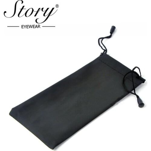STORY 10pcs 2019 Brand unisex Eyewear Accessories Cases & Bags For Glasses black Cloth bags For Women men Glass Box Gifts