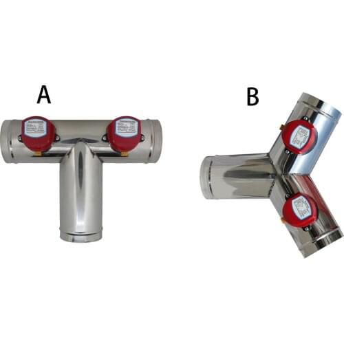 Stainless steel motorized ventilation register motorized valve Air Duct Valve OD51mm-150mm Y type AC 220v AC110V DC12V DC24V