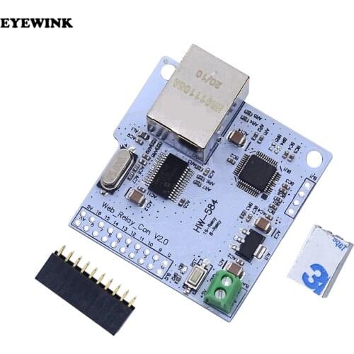 16 Channel 28J60 W5100 RJ45 Network Control Switch 5V Internet Relay Module 5V DC Network Relay Module control panel