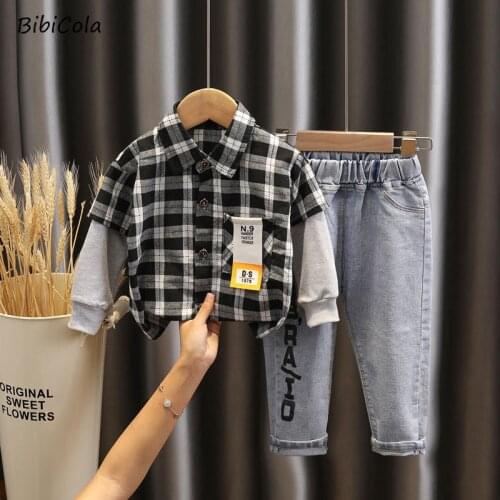 Baby Clothes Set 1-5years old Spring Autumn Cotton Suit Boys Girls Cartoon Plaid Cute Casual Clothes Set Baby 2-piece Set