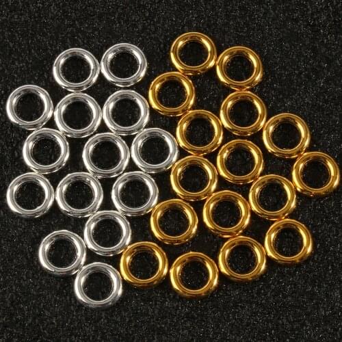 50pcs/lot Gold Silver Color Metal Jump Rings Single Loops Closed Jump Rings for Jewelry Making Findings DIY Connector 8x2mm