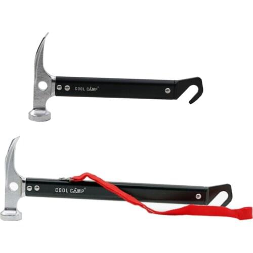 Multifunctional Tent Mallet Peg Remover Hammer Lightweight Aluminum Alloy