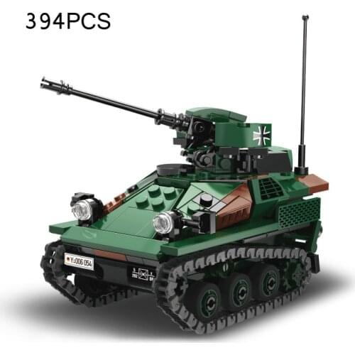 WW2 military Pors wiesel Tracked Airportable Reconnaissance Vehicle MODEL batisbricks moc block world war germany army brick toy