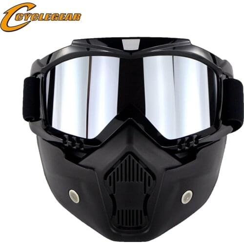 CYCLEGEAR CG06 motorcycle goggles with mask motor bike outdoor riding glasses detachable modular gafas occhiali moto