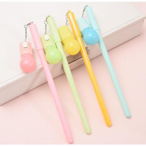 New light bulb pendant neutral pen creative fashion student signature pen desk lamp pen wholesale