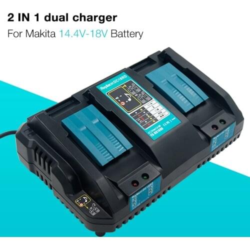 NEW 14.4V 18V Li-ion Rechargeable Battery Double Charger for Makita Power Tool Battery BL1830 BL1840 BL1440 BL1430 BL1860 BL1850
