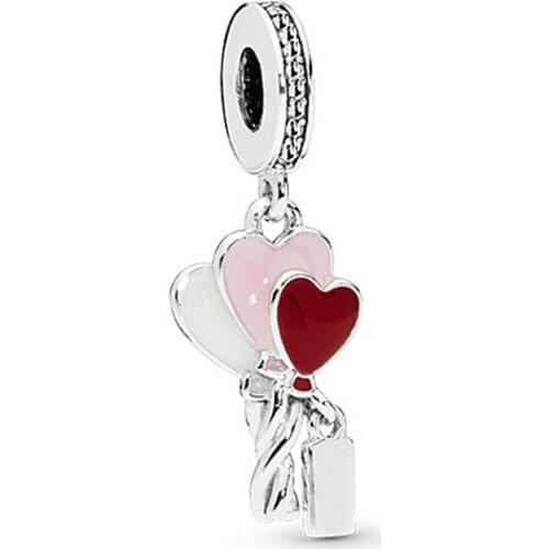 New 2021 ballon love happy pendant charms fit original pandora bracelet diy cute bead jewelry for women gift