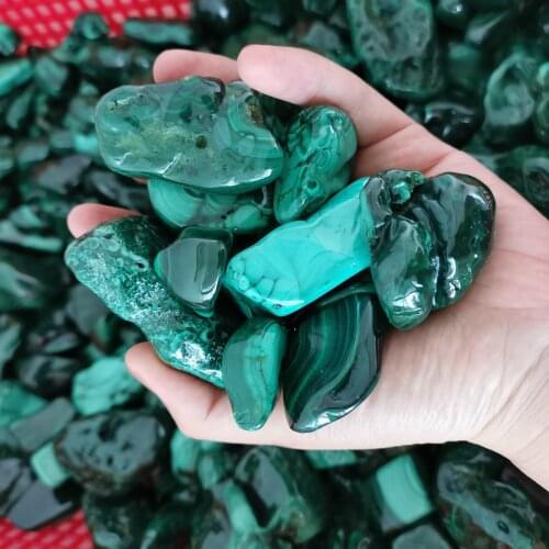 Natural Reiki Series Energy Malachite Free Shape Rough Block Crystal Carving For Home Decoration LJ