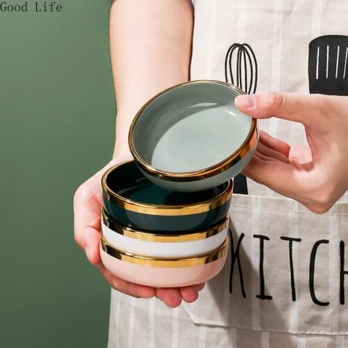 Simple Ceramic Phnom Penh Flavored Dip Plate Color Glaze Hot Pot Seasoning Dish Emerald Side Dish