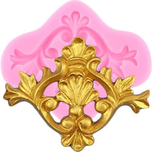 Baroque Flower Relief Silicone Mold Wedding Cake Border Fondant Molds Cake Decorating Tools Candy Clay Chocolate Gumpaste Moulds