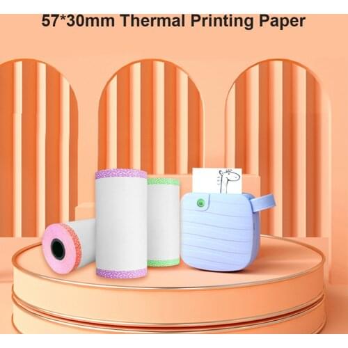 Roll Printable Thermal Paper Roll Thermal Paper 57*30mm for PeriPage A6 Thermal Printer PAPERANG P1/P2