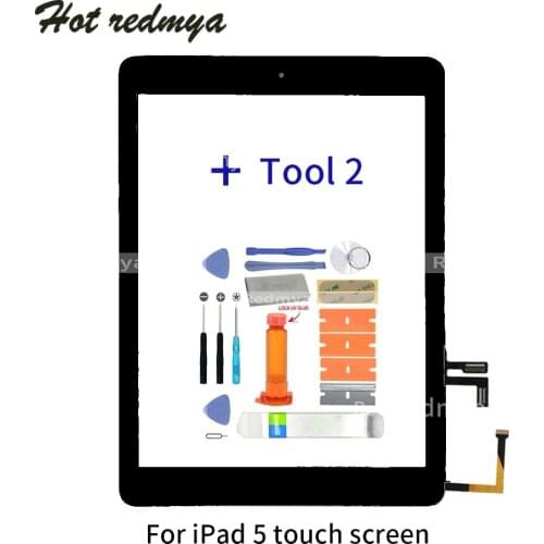 9.7"Touch Screen For Apple iPad 5 Air1 A1474 A1475 A1476 Digitizer Touch Screen Front Glass Lens with Home Button+Repair Tools