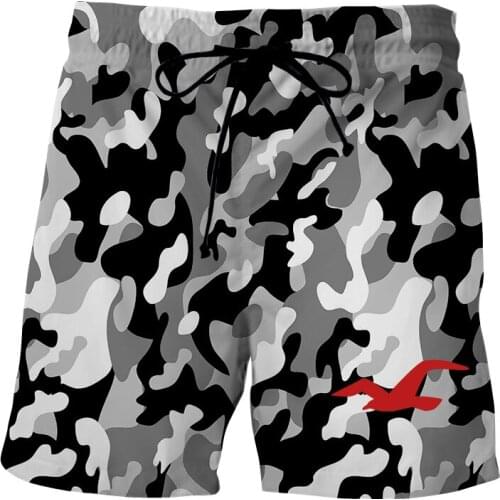 Men Short Pants Fashion Camouflage 3D Print loose casual shorts Summer Skin-friendly beach board shorts Breathable men clothing