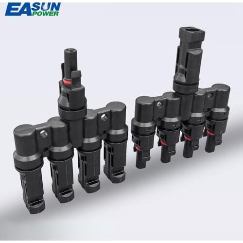 4T Connector 1 pair M/FM solar panel photovoltaic connector Branch way plug battery board assembly parallel connection