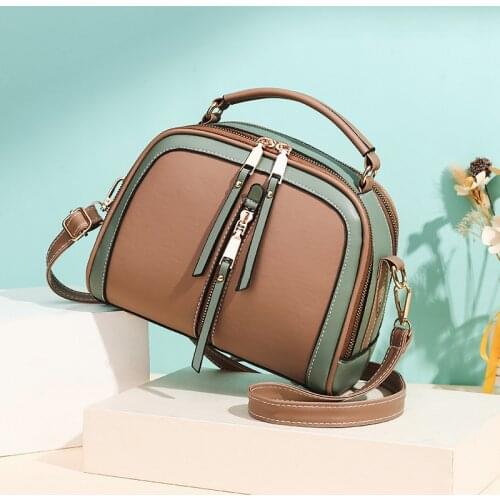Female Stitching Multi-Color Trendy WomenS Handbag Casual Simple Leather Shoulder Bag WomenS Shopping Bag Women Messenger Bags