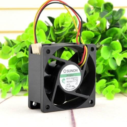 KDE1206PTV1 Magnetic levitation 6CM chassis cooling fan 6025 12V 1.4W