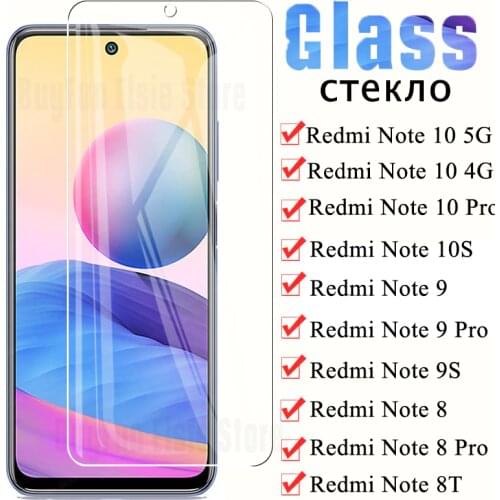 1/2PCS Tempered glass for Xiaomi Redmi Note 10 5G film screen protector for redmi note 8 10 9 pro max 8T 9T 9s protective glass