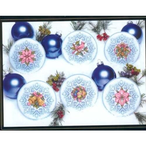 Gold Collection Lovely Counted Cross Stitch Kit Snowflake Elegance Ornament Christmas Holiday Ornaments DIM 8685