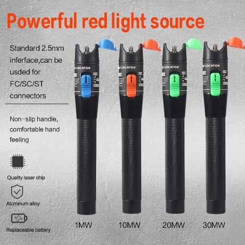 Free Shipping 20-30km Fiber Optic Visual Fault Locator 30mw Fiber Optic Tester Fiber Checker 30mw