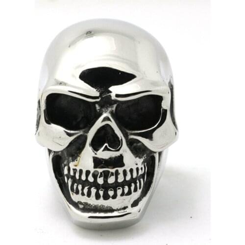 1pc Newest Design Punk Gothic Skull Fashion Ring 316L Stainless Steel Mens Boy Ring