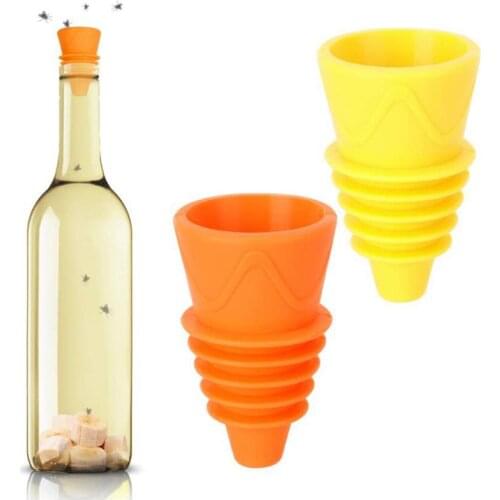 Flexible Flies Trap Funnel Reusable Silicone Fruit Fly Trap Pest Control Catcher Killer Practical Insects Trapping Funnel 1Pc