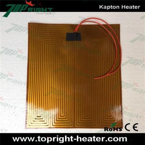 300x300mm 12v 400w electric polyimide film heater for 3d printer