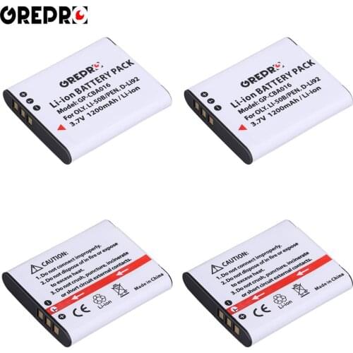 4Pcs Li-50B D-Li92 Li50B Li 50B Battery for Olympus u6010 u6020 Stylus 1010 u 1010 Ricoh CX3 CX4 Pentax XZ-1 SP-800UZ SZ14 SZ16
