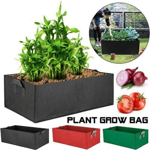 5 Size Rectangle Felt Planting Bag Garden Planting Container Grow Bags Breathable Pot Plants Nursery Ornamental Vegetable Pot