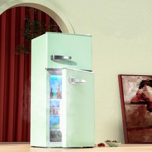 58L Small Refrigerator Household Small Double Door Rental Dormitory Office Mini Energy Saving Power Level Energy Efficiency