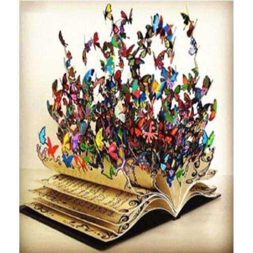 5D Diamond Painting Colorful Butterfly Full Square/Round Drill Art Book Embroidery Cross Stitch Home Decor Painting GJ43