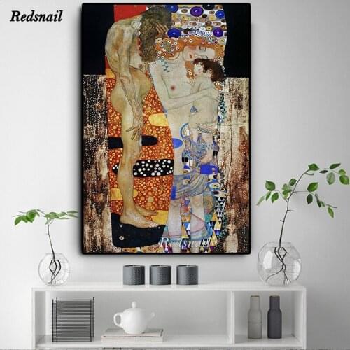 Diamant Embroidery,5D,puzzle diy Diamond Painting full Drill Mosaic Wall Art The Three Ages of Woman by Gustav Klimt EE1079