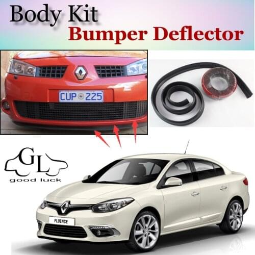 Bumper Lip Deflector Lips For Renault Fluence / SM3 Front Spoiler Skirt For TopGear Fans to Car Tuning View / Body Kit / Strip