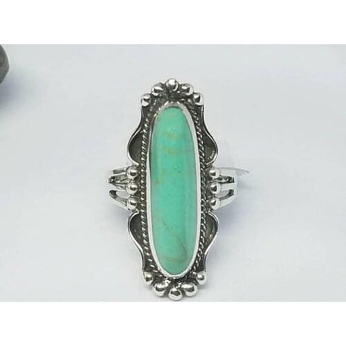 Bohemia Vintage Green Stone Midi Finger Ring for Women Metal Alloy Knuckle Rings Boho Party Jewelry Z5X742