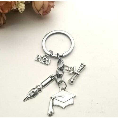 Graduation Ceremony Keychain Graduation Certificate Graduation Souvenir Bachelor Hat Class Badge Keychain 2021