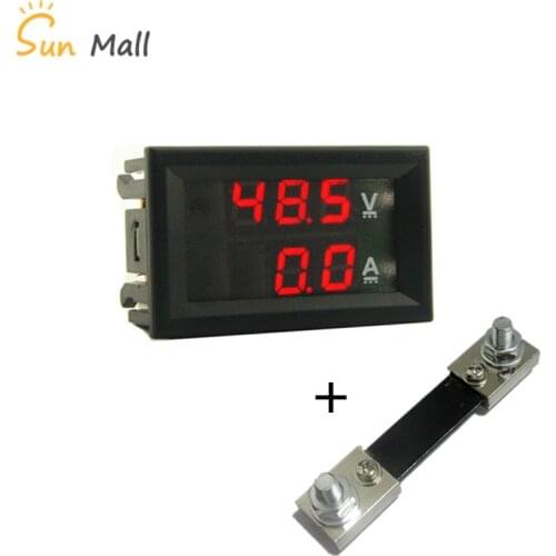 DC 100V 100A Red Red Mini 0.28inch LED Digital Voltmeter Ammeter Volt Ampere Meter Amperemeter Voltage Indicator Tester