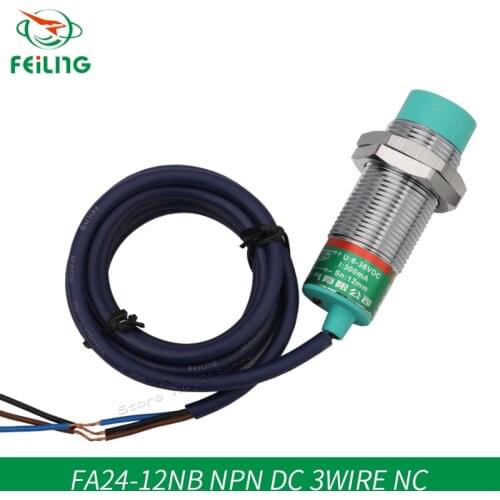 DC 6-36VDC 3 THREE wire NPN NC 12mm distance measuring Inductive Proximity Switch sensor FA24-12NB