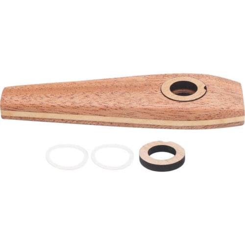 Wooden Kazoos Flute Wooden Harmonica Guitar Accompaniment Diaphragm Mouth Kazoos Wood Pallets Kazoo Music Sturdy Good Companion