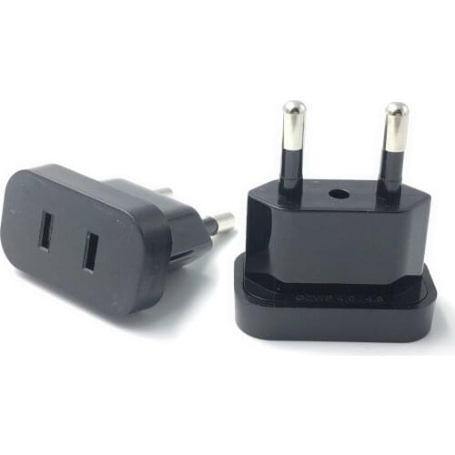 US China To European EU Travel Adapter With Safety Shutter Germany Power Wall Plug Connector Adaptor