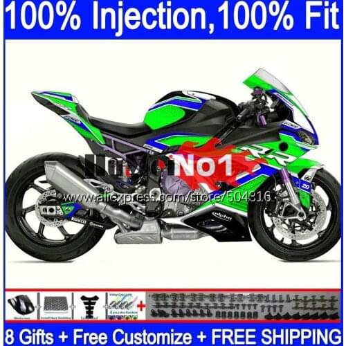 Injection Kit For BMW S1000 RR S 1000 RR CC 2019 2020 2021 129MC.6 S 1000RR S1000-RR S1000RR 19 20 21 OEM Fairings blue green